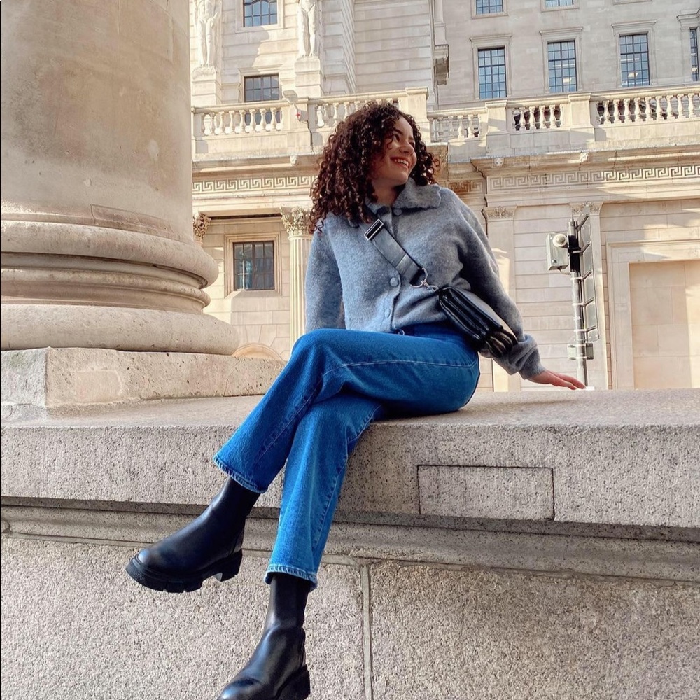 &Other Stories Statement Collar Knit Cardigan